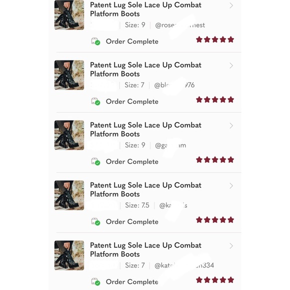 Patent Lug Sole Lace Up Combat Platform Boots - Picture 14 of 16